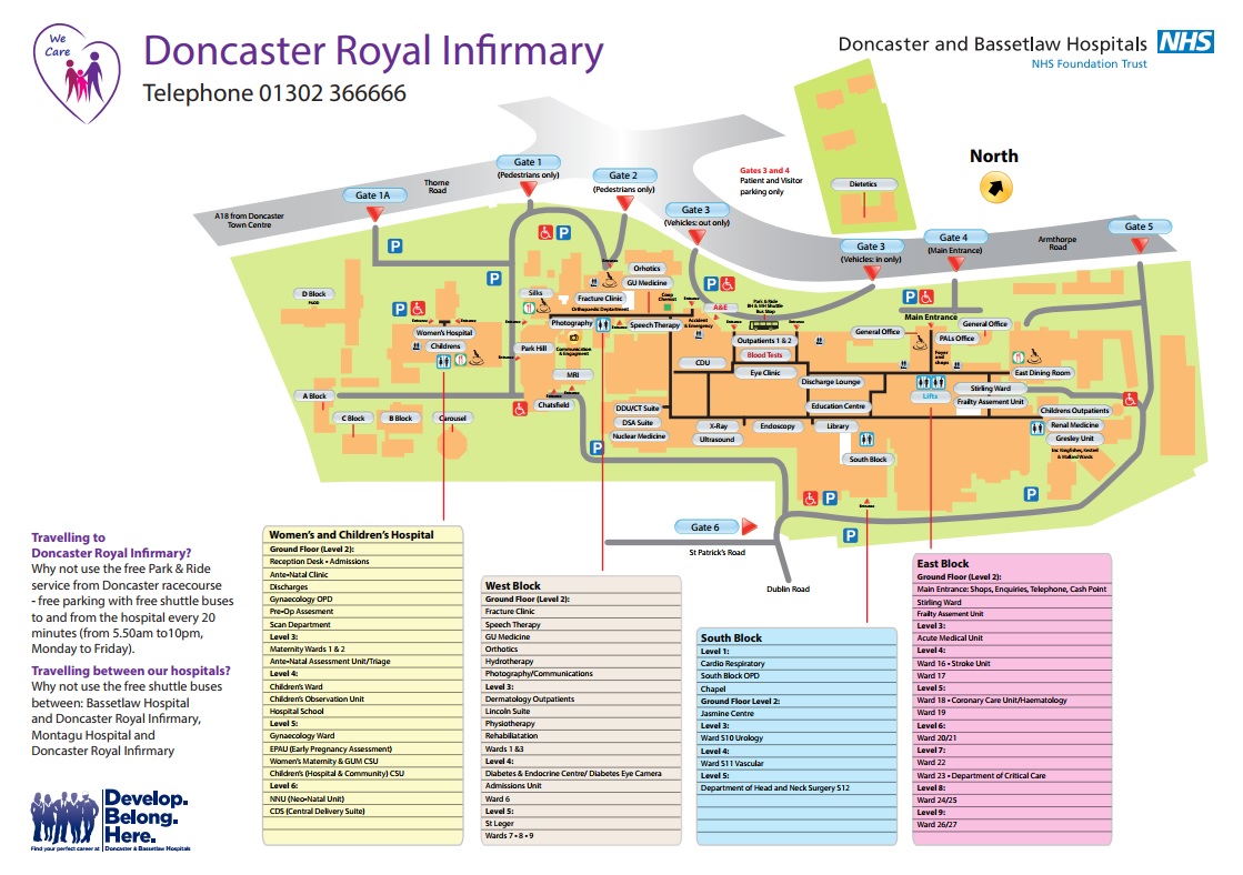 Peterborough Hospital Map Of Departments