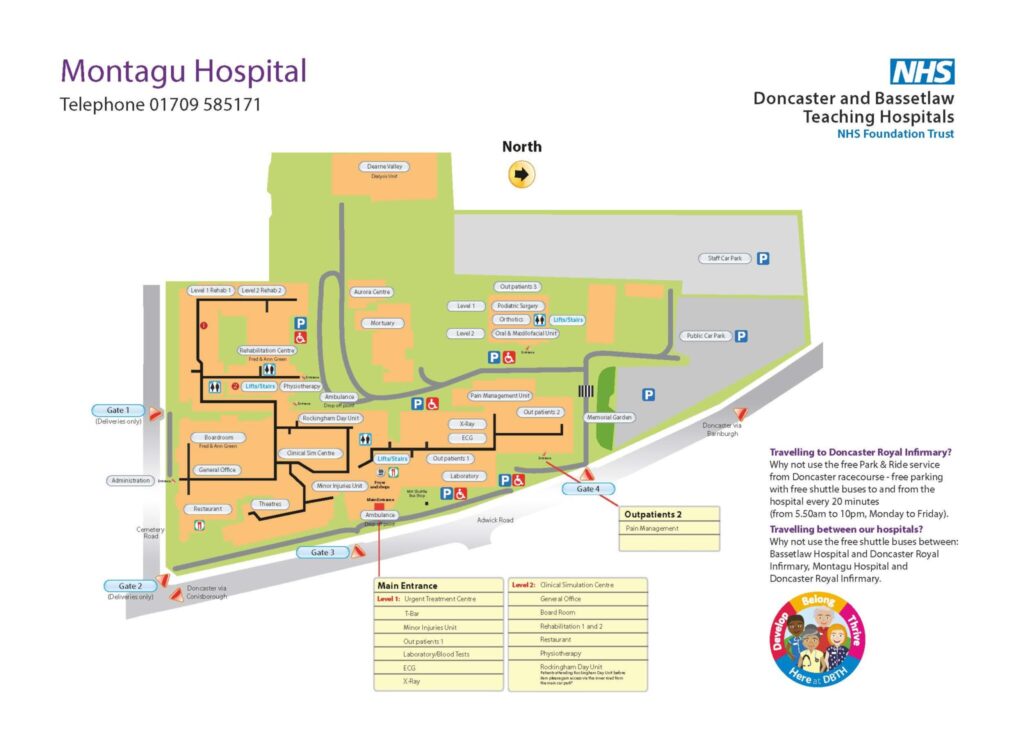 Hospital map - Doncaster and Bassetlaw Teaching Hospitals