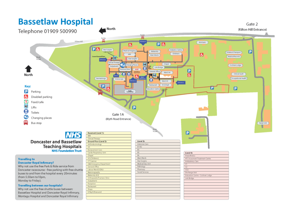 Hospital map - Doncaster and Bassetlaw Teaching Hospitals