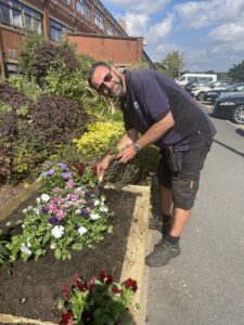 Ed Wells, gardener based at Bassetlaw Hospitals